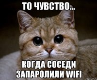 то чувство... когда соседи запаролили wifi