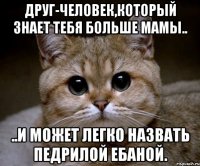 друг-человек,который знает тебя больше мамы.. ..и может легко назвать педрилой ебаной.