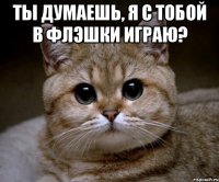 ты думаешь, я с тобой в флэшки играю? 