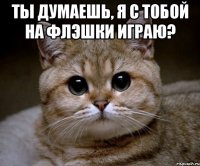 ты думаешь, я с тобой на флэшки играю? 