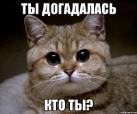 ты догадалась кто ты?