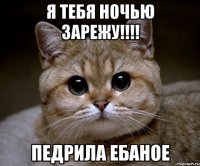 я тебя ночью зарежу!!! педрила ебаное