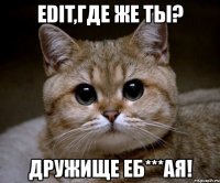 edit,где же ты? дружище еб***ая!