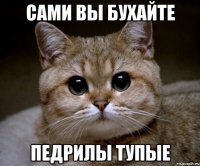 сами вы бухайте педрилы тупые