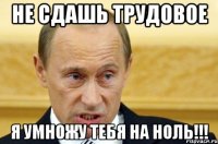 не сдашь трудовое я умножу тебя на ноль!!!