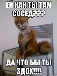 ей как ты там сосед??? да что бы ты здох!!!