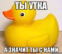 ты утка а значит ты с нами