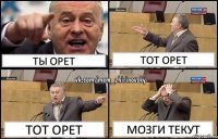 ТЫ орет тот орет тот орет мозги текут