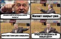 решил пойти вечером пивка попить! Магнит закрыт уже.. престиж тоже уже закрылся.. ПРИДЕТСЯ ПИЗДОВАТЬ НА НОВЫЙ ЦЕНТР!