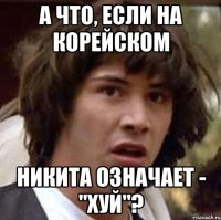 а что, если на корейском никита означает - "хуй"?