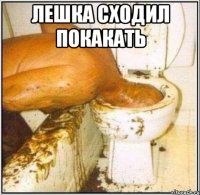 лешка сходил покакать 