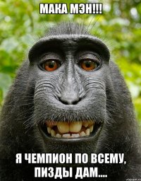 мака мэн!!! я чемпион по всему, пизды дам....