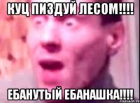 куц пиздуй лесом!!! ебанутый ебанашка!!!