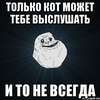 только кот может тебе выслушать и то не всегда