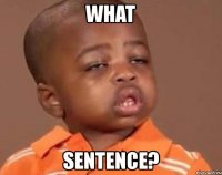 what sentence?