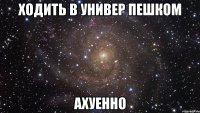 ходить в универ пешком ахуенно