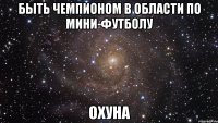 быть чемпионом в области по мини-футболу охуна