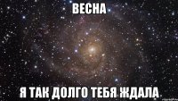 весна я так долго тебя ждала