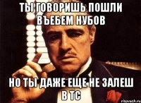 ты говоришь пошли въебем нубов но ты даже еще не залеш в тс