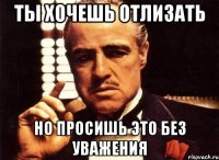 ты хочешь отлизать но просишь это без уважения