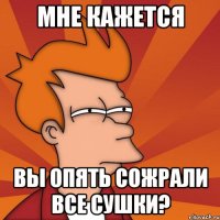 мне кажется вы опять сожрали все сушки?