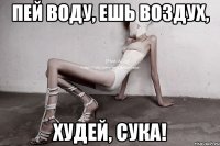 пей воду, ешь воздух, худей, сука!