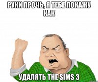 руки прочь, я тебе покажу как удалять the sims 3