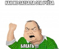 как же заебала эта учёба блеать !!!