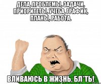 дела, проблемы, задачи, приоритеты, учеба, график, планы, работа. вливаюсь в жизнь, бл*ть!