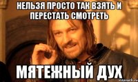 нельзя просто так взять и перестать смотреть мятежный дух