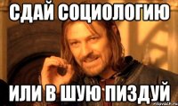 сдай социологию или в шую пиздуй