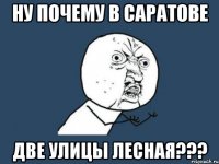 ну почему в саратове две улицы лесная???