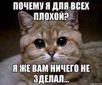 почему я для всех плохой? я же вам ничего не зделал...