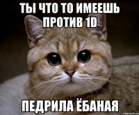 ты что то имеешь против 1d педрила ёбаная