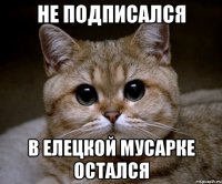 не подписался в елецкой мусарке остался