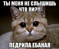 ты меня не слышишь что ли?!! педрила ебаная