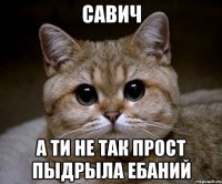 савич а ти не так прост пыдрыла ебаний