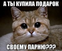 а ты купила подарок своему парню???