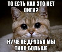 то есть как это нет сиги? ну че не друзья мы типо больше