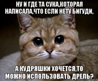 ну и где та сука,которая написала,что если нету бигуди, а кудряшки хочется,то можно использовать дрель?