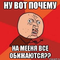 ну вот почему на мееня все обижаются??