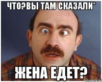 что?вы там сказали* жена едет?