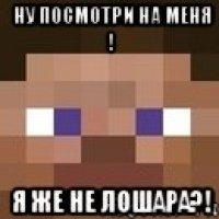 ну посмотри на меня ! я же не лошара?!