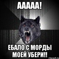 ааааа! ебало с морды моей убери!!