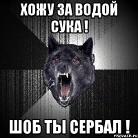 хожу за водой сука ! шоб ты сербал !