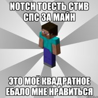 notch тоесть стив спс за майн это моё квадратное ебало мне нравиться