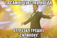 то самое чувство, когда отгрузил трёшку "силикону"