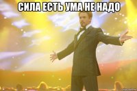 сила есть ума не надо 