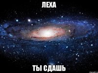 леха ты сдашь