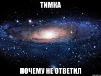 тимка почему не ответил